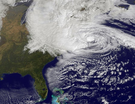 Sandy satellite image